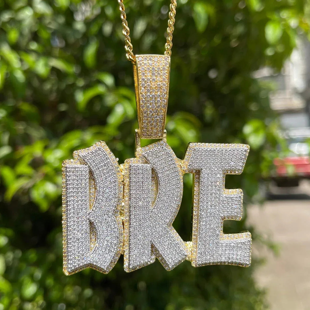 Classy Font Hard Drip Iced Out Personalized Custom Name Necklace Pendant - Luxury Custom Jewelry - CaratixJewelry